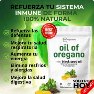 CAPSULAS DE ACEITE DE OREGANO CON SEMILLAS NEGRAS + ENVIO GRATIS