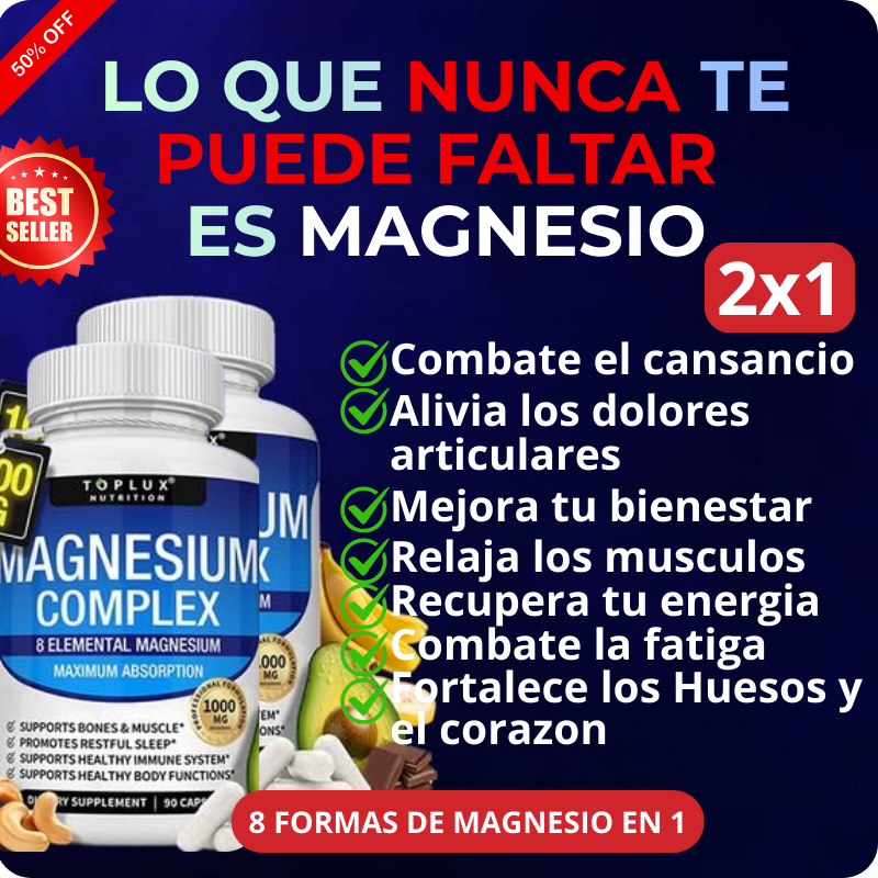 MAGNESIUM COMPLEX 8 EN 1: Compra 1 y Lleva 2