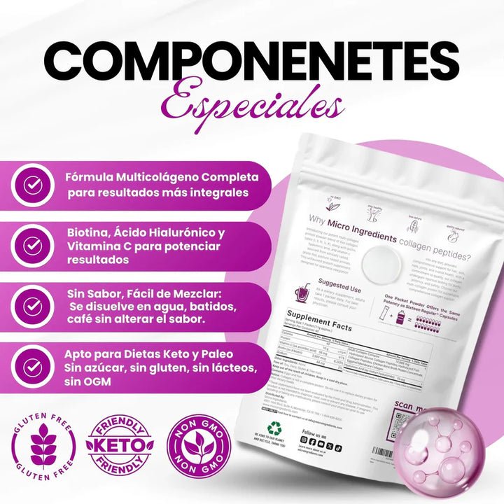 MULTI-COLAGENO (5 EN 1) + BIOTINA + VITAMINA C + ACIDO HIALURONICO - Image 5